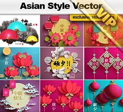中国风插画：Asian Style Vectors